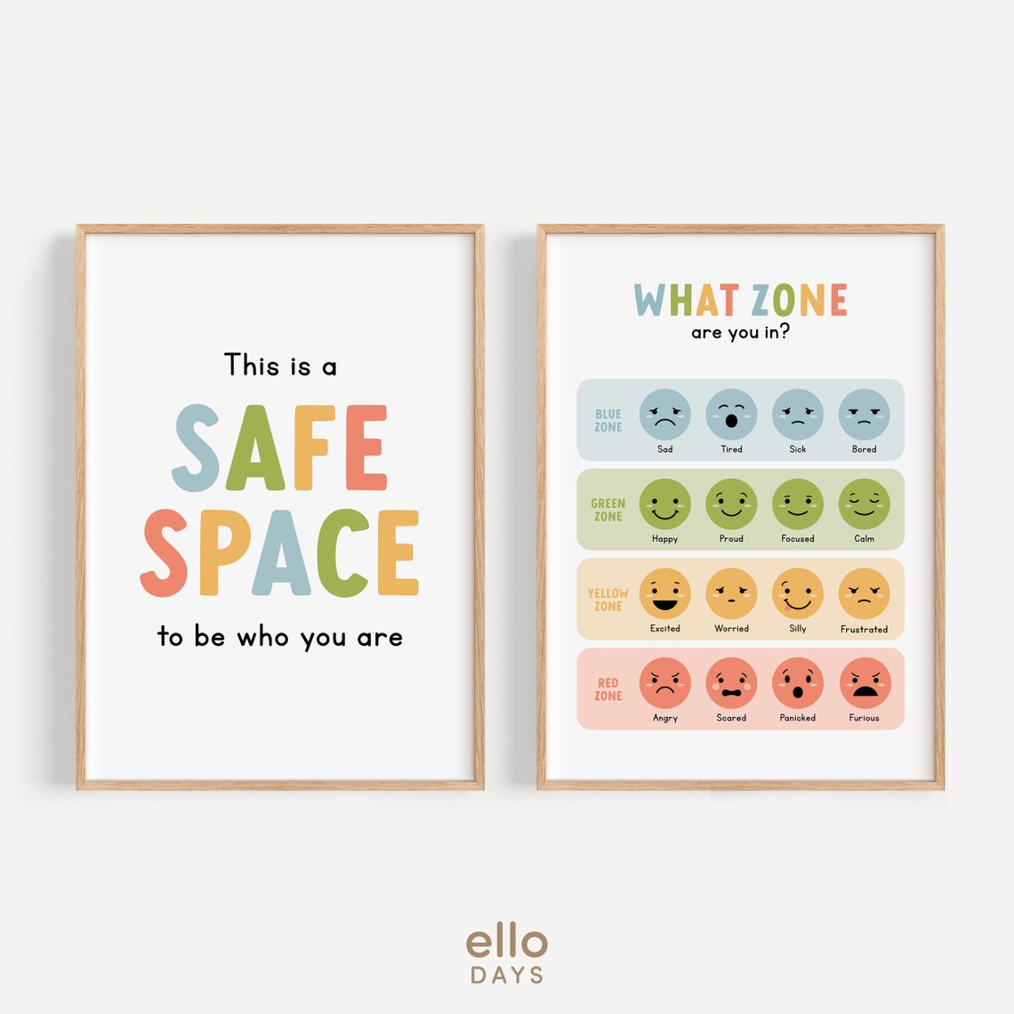 This Is a Safe Space to Be Who You Are Rainbow Quote Wall Poster - Image 5