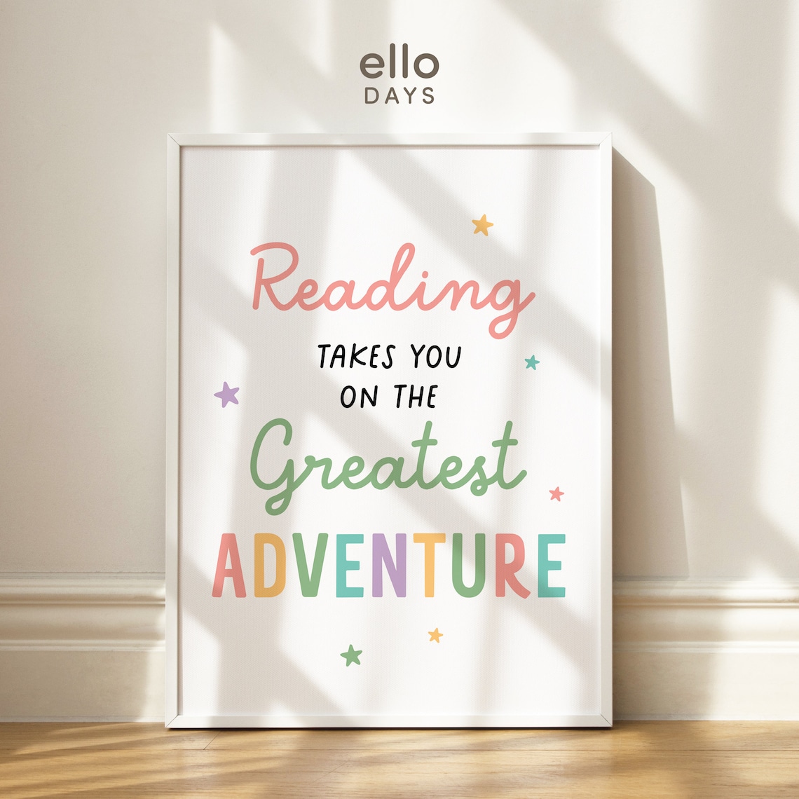 Reading Takes You On The Greatest Adventure Kids Quote Poster - Image 2