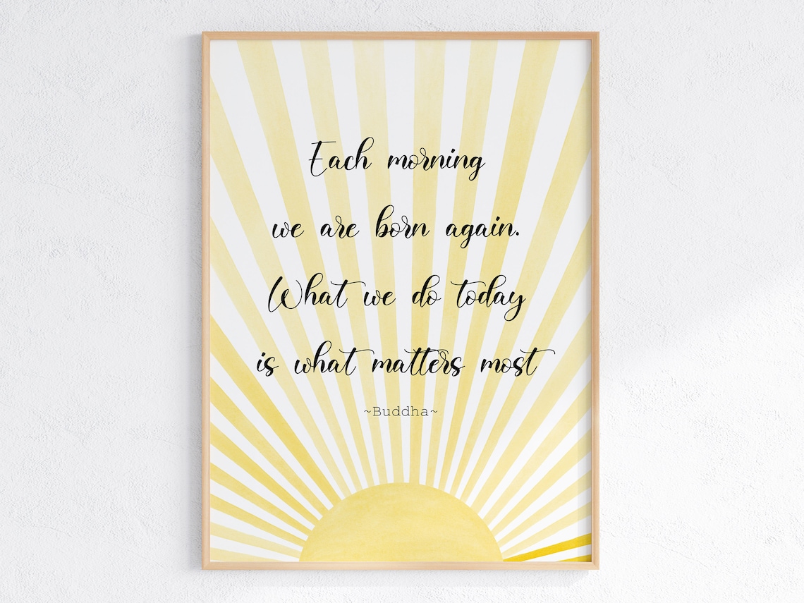 Buddha Quote Poster, Boho Sun Quote Print