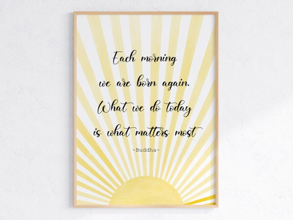 Buddha Quote Poster, Boho Sun Quote Print