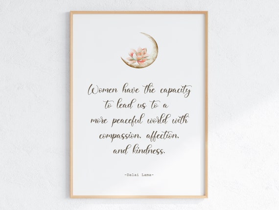 Empowerment Art Quote Women Power Print Dalai Lama Quote Strong Women Poster Feminist Wall Art