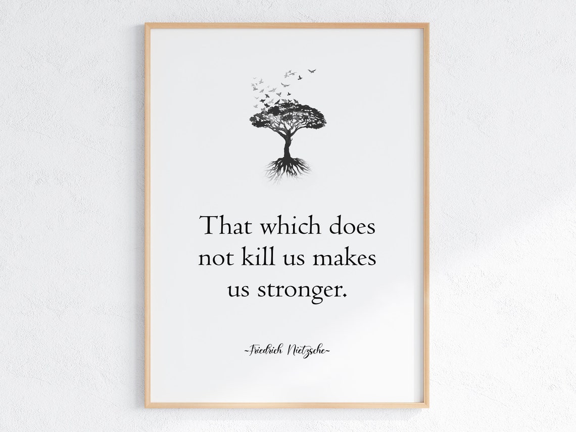 Nietzsche That Which Does Not Kill Us Makes Us Stronger Poster