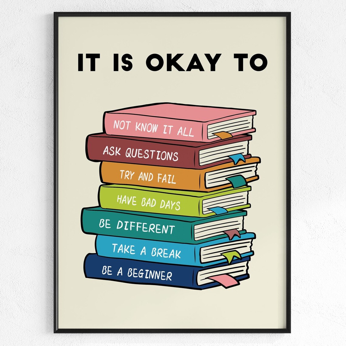 School Quote Motivation Poster, Classroom Wall Art Print