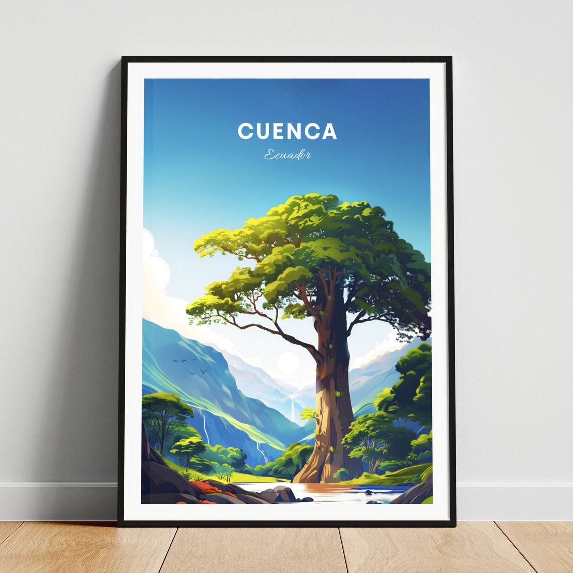 Cuenca Travel Print Ecuador Wall Art Cuenca Poster Azuay Poster Personalized Gift Poster Minimalist Poster Wedding Gift