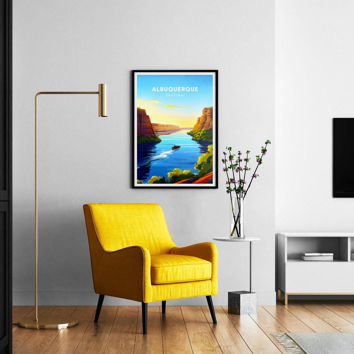 Albuquerque Travel Print Us Travel Poster Albuquerque Poster Albuquerque New Mexico Poster Personalized Gift Wedding Gift Custom Text - Image 2