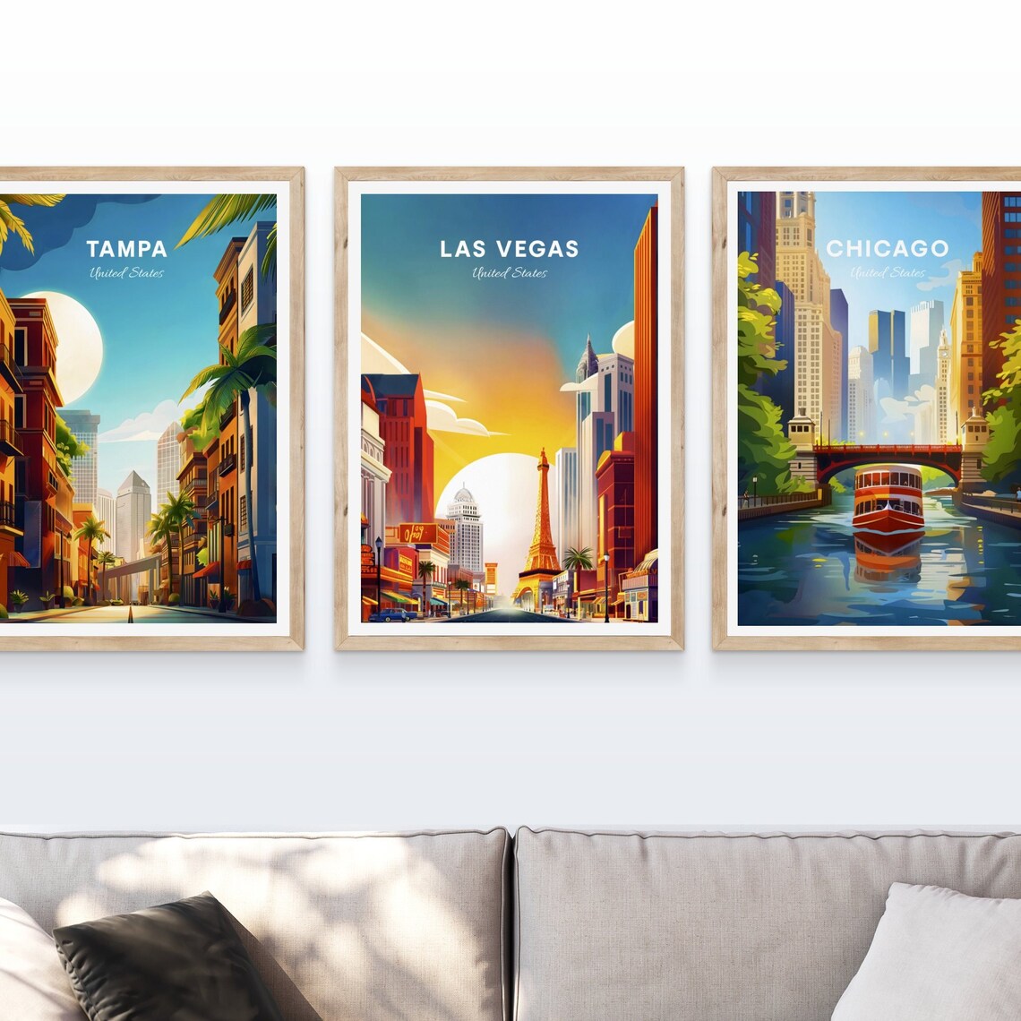 Las Vegas Paris Hotel Eiffel Tower Replica Sunset Strip Street Poster - Image 4