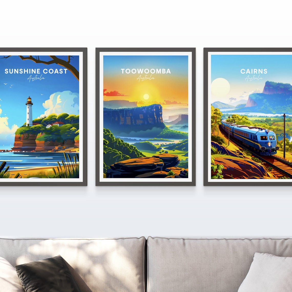 Toowoomba Australia Sunrise Escarpment Valley Landscape Poster - Image 3