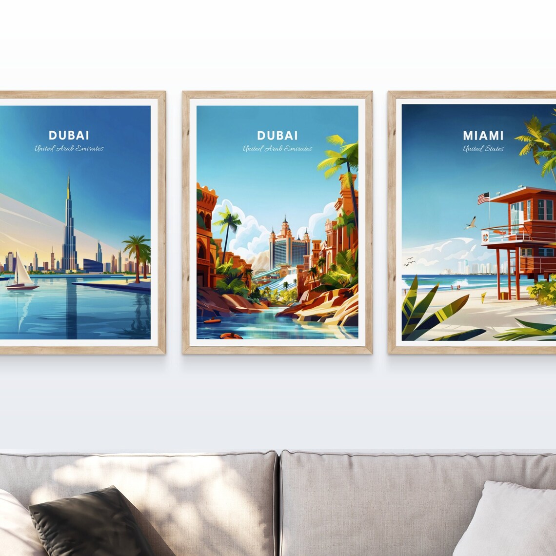 Dubai United Arab Emirates Atlantis The Palm Waterpark Travel Poster - Image 4