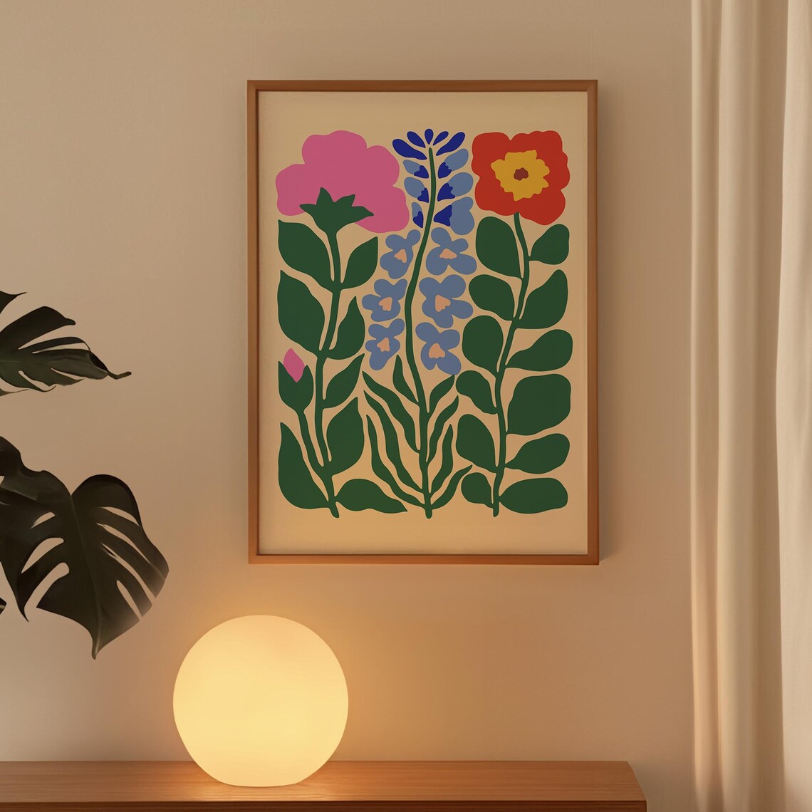 Abstract Floral Botanical Print, Minimalist Modern - Image 2
