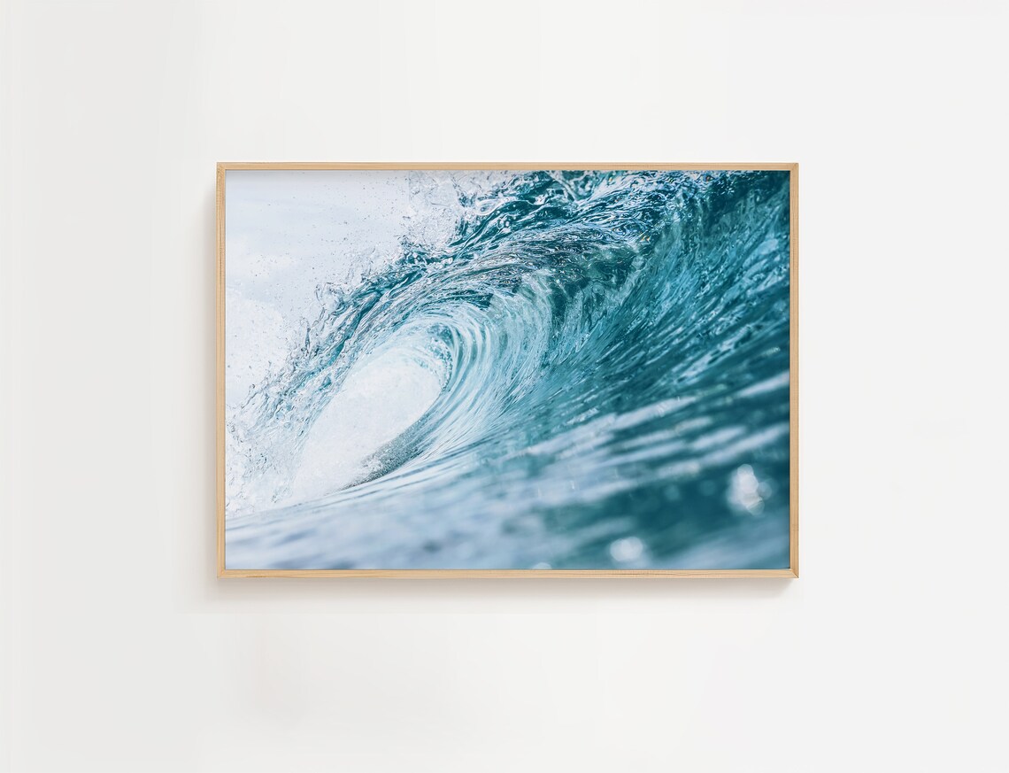 Ocean Wave Surf Photography Coastal Wall Art Print