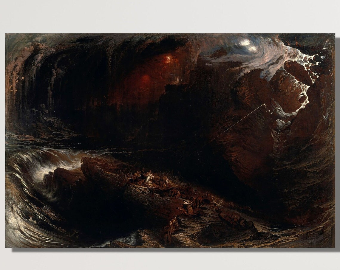 John Martin The Deluge Dramatic Biblical Storm Landscape Poster
