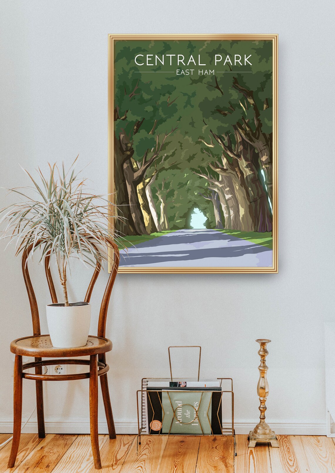 Central Park East Ham Tree Avenue Vintage London Park Poster - Image 2