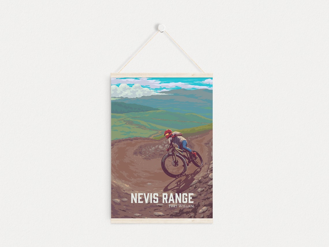 Nevis Range Fort William Scotland Mountain Biking Berm MTB Poster - Image 4
