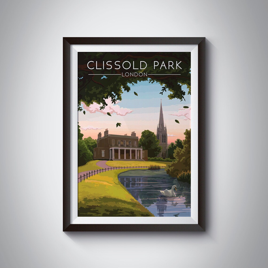 Clissold Park London Travel Poster, East London