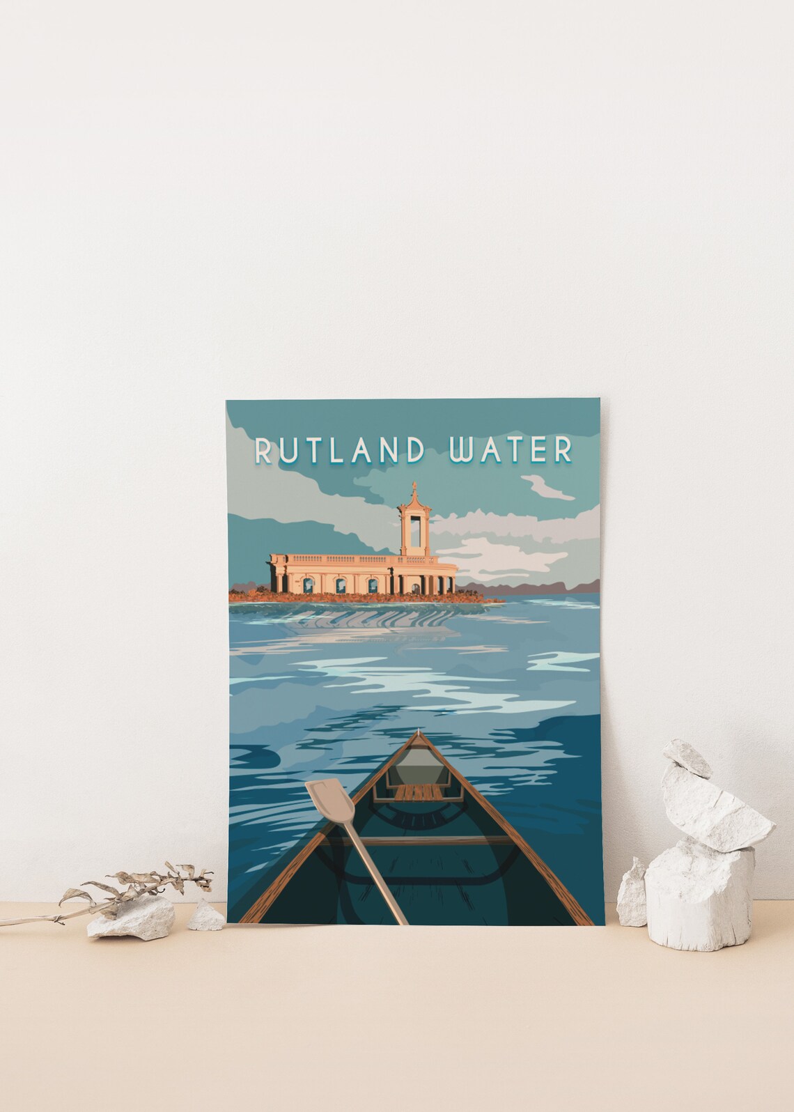 Rutland Water Vintage Travel Poster, Leicestershire - Image 4