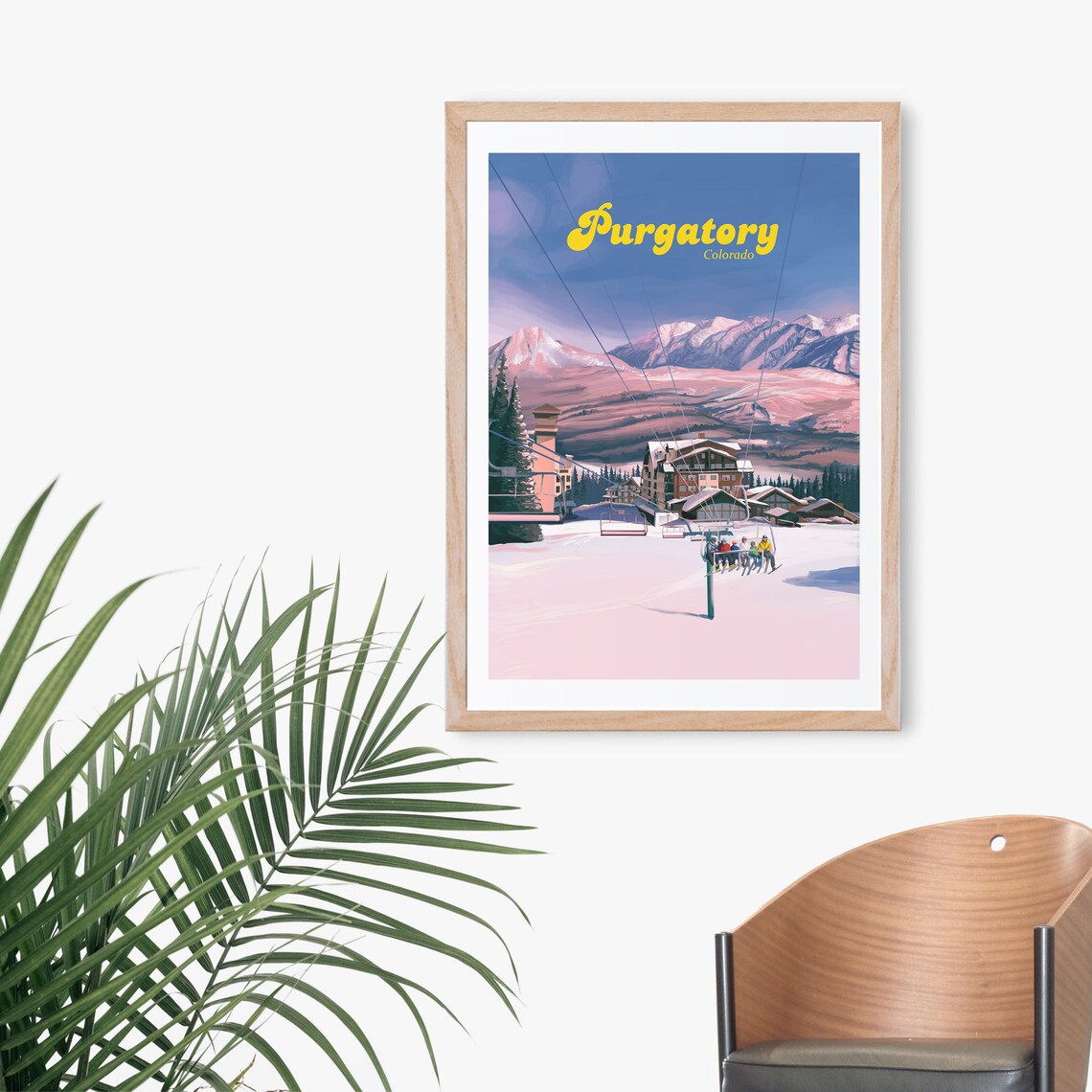 Purgatory Ski Resort Vintage Travel Poster - Image 3
