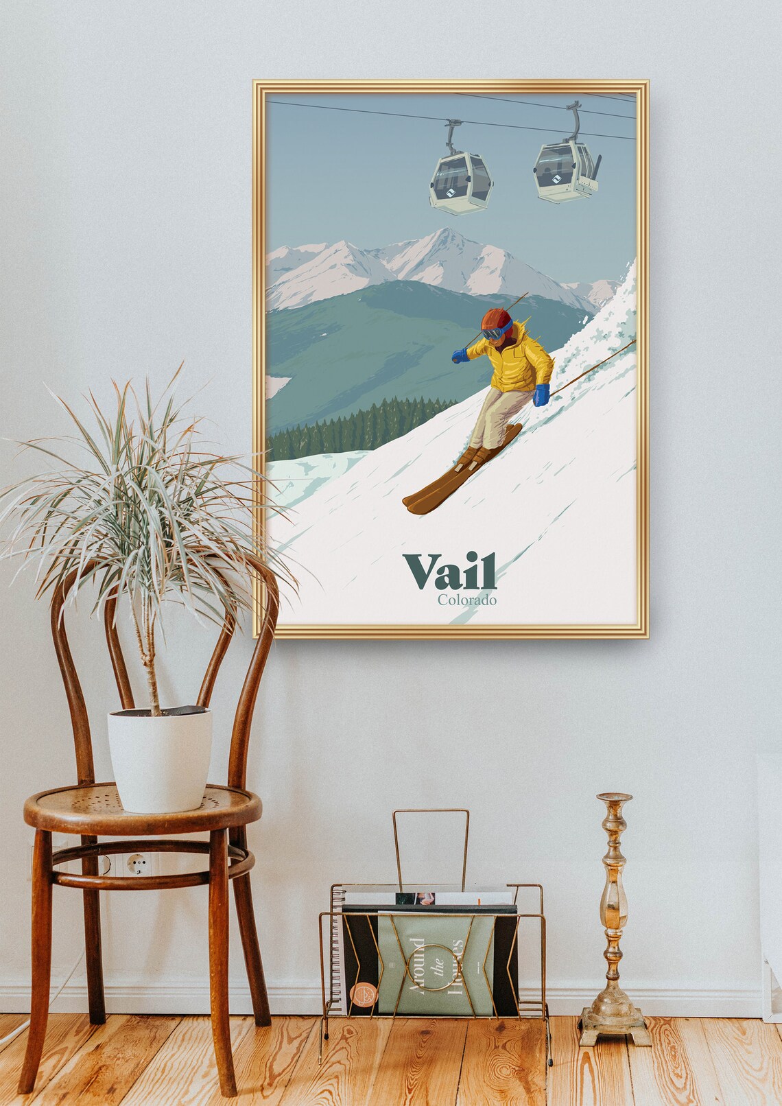 Vail Colorado Ski Resort Travel Poster, Rocky Mountains - Image 2