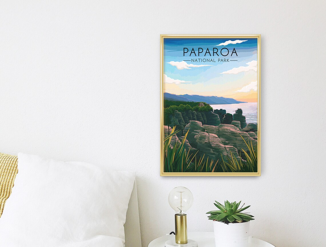 Paparoa National Park New Zealand Pancake Rocks Coast Travel Poster - Image 3