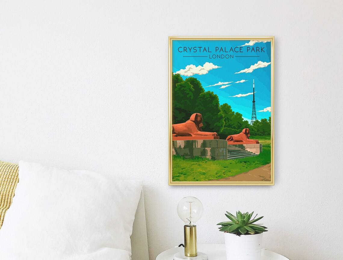 Crystal Palace Park London Travel Poster Art Print - Image 3