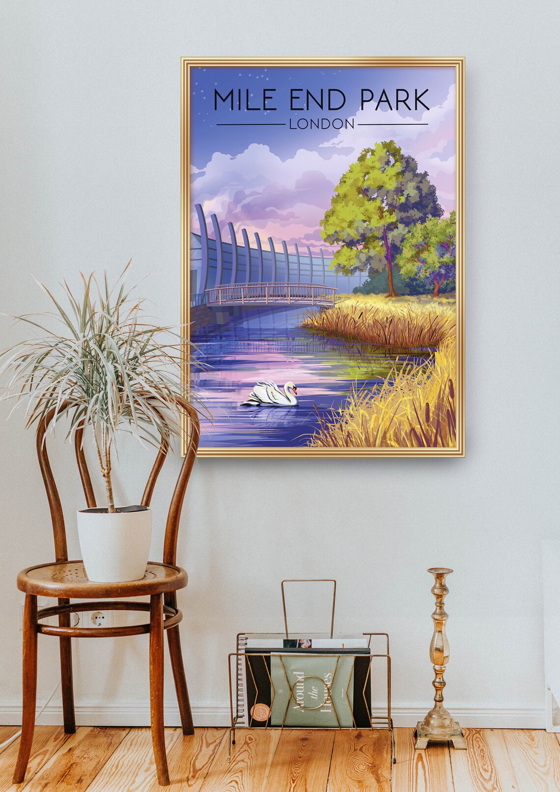 Mile End Park, East London Travel Poster Print - Image 2
