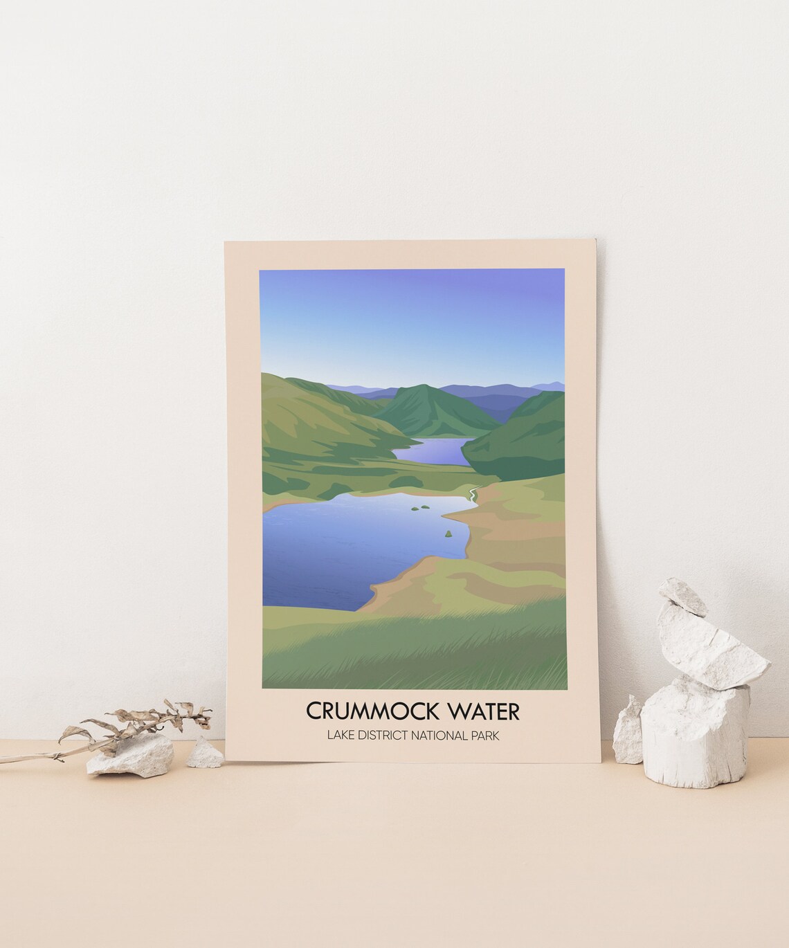 Crummock Water Lake District National Park Fells and Shoreline Hiking Poster - Image 3