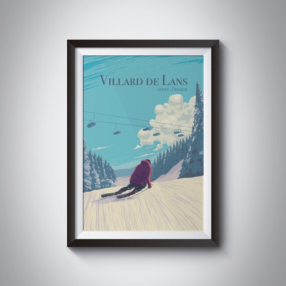 Villard De Lans Vintage Travel Poster, French Alps