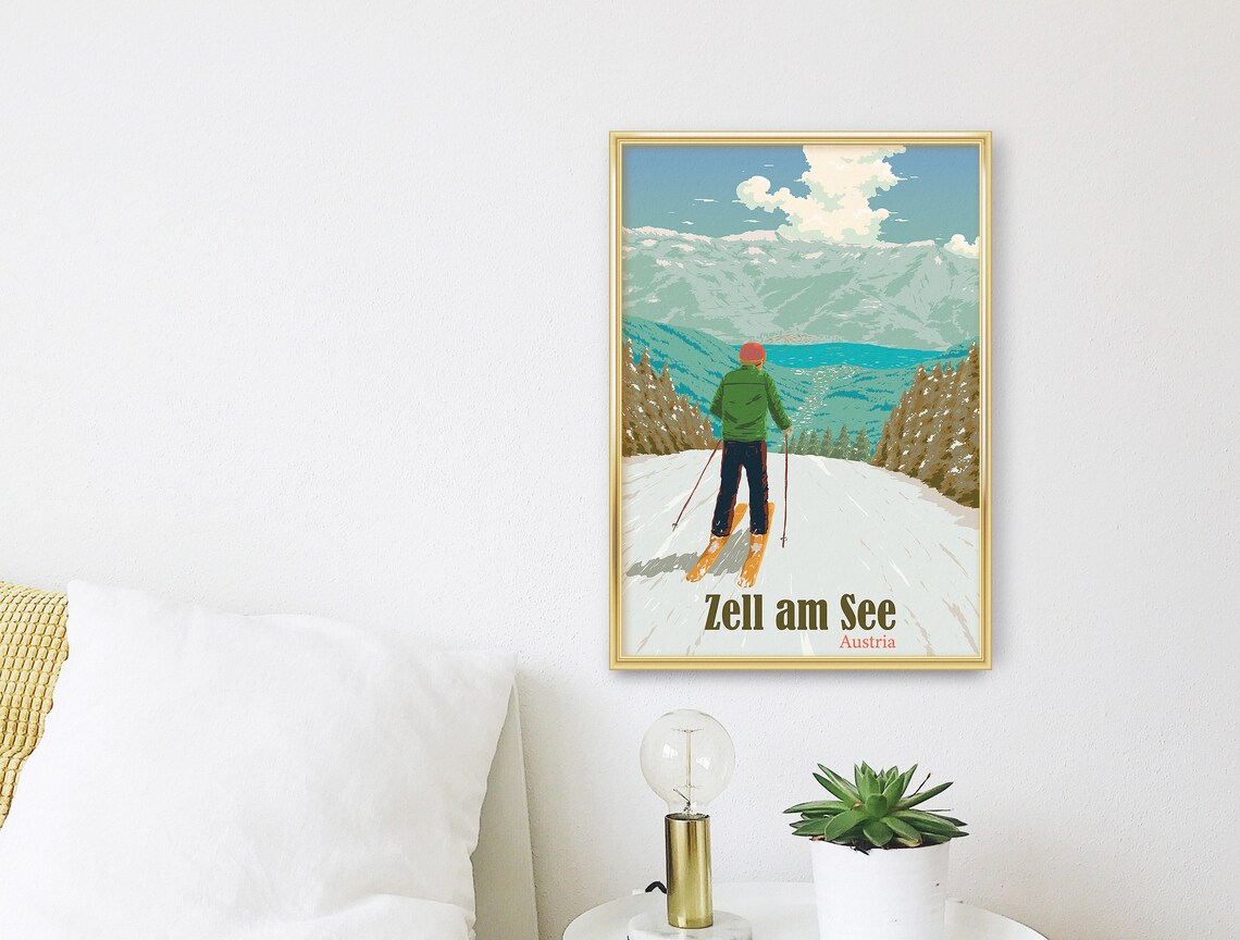 Zell Am See Kaprun Austria Ski Resort Poster Print - Image 3