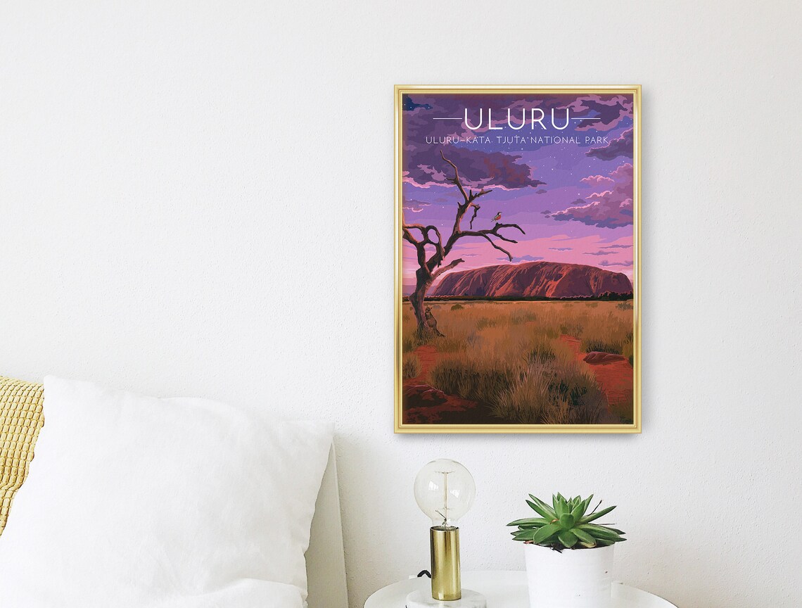 Uluru Australia Travel Poster, National Park Art Print - Image 3
