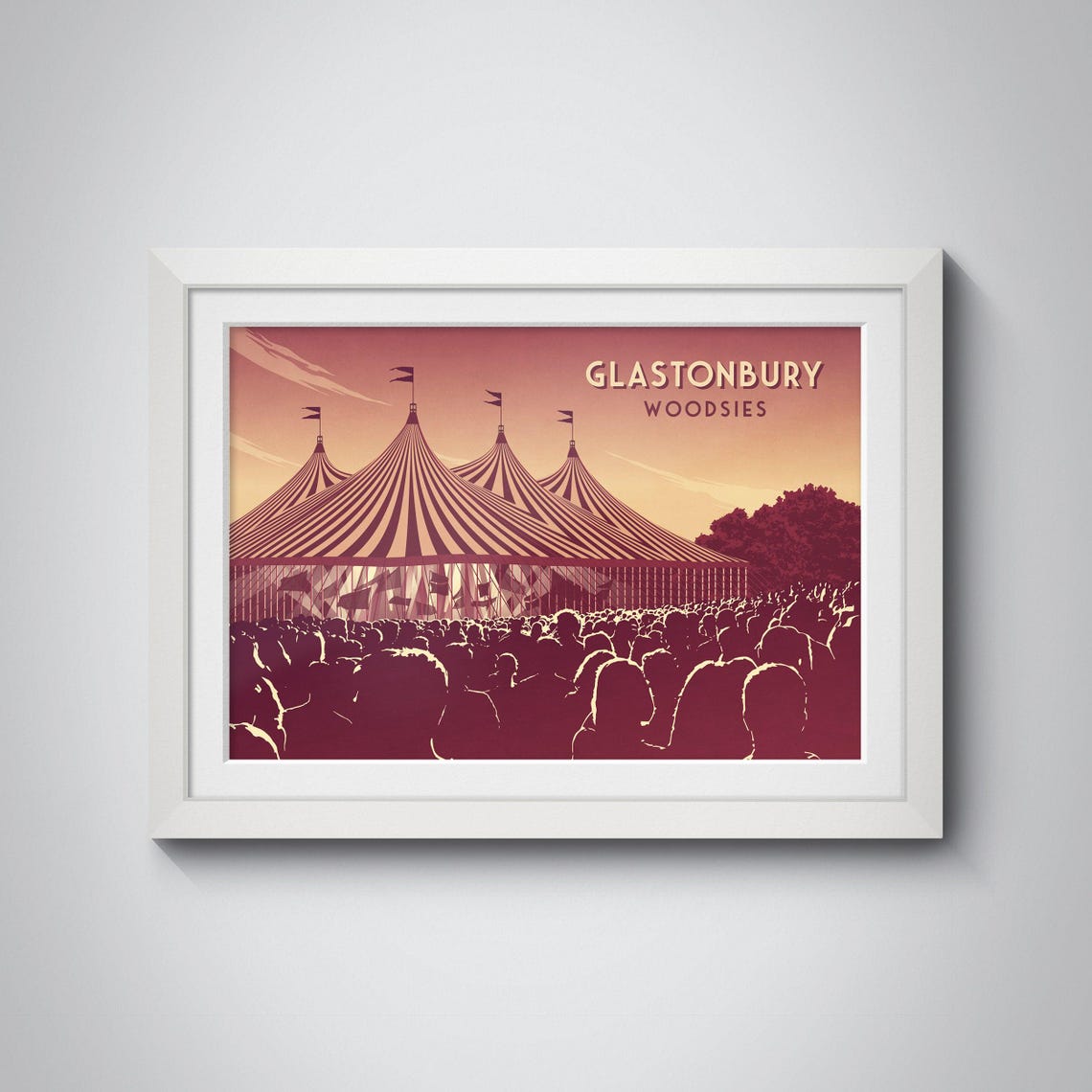 Glastonbury Festival Woodsies Stage Poster John Peel Tent Glastonbury Print Music Festival Art Glasto Gift Live Music Travel Poster - Image 4