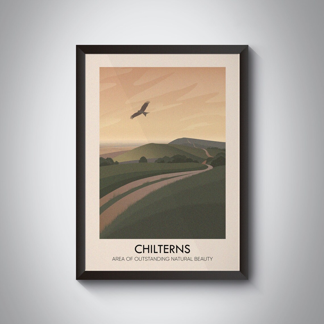 Chilterns AONB Travel Poster, Ridgeway Trail