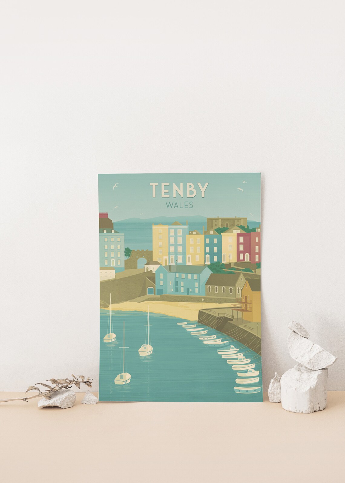 Tenby Vintage Travel Poster, South Wales Seaside - Image 4