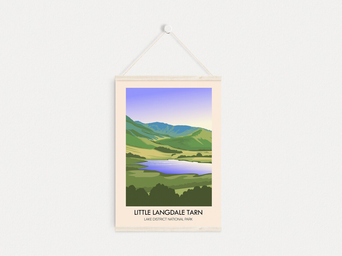 Little Langdale Tarn Lake District National Park Fell Travel Poster - Image 4
