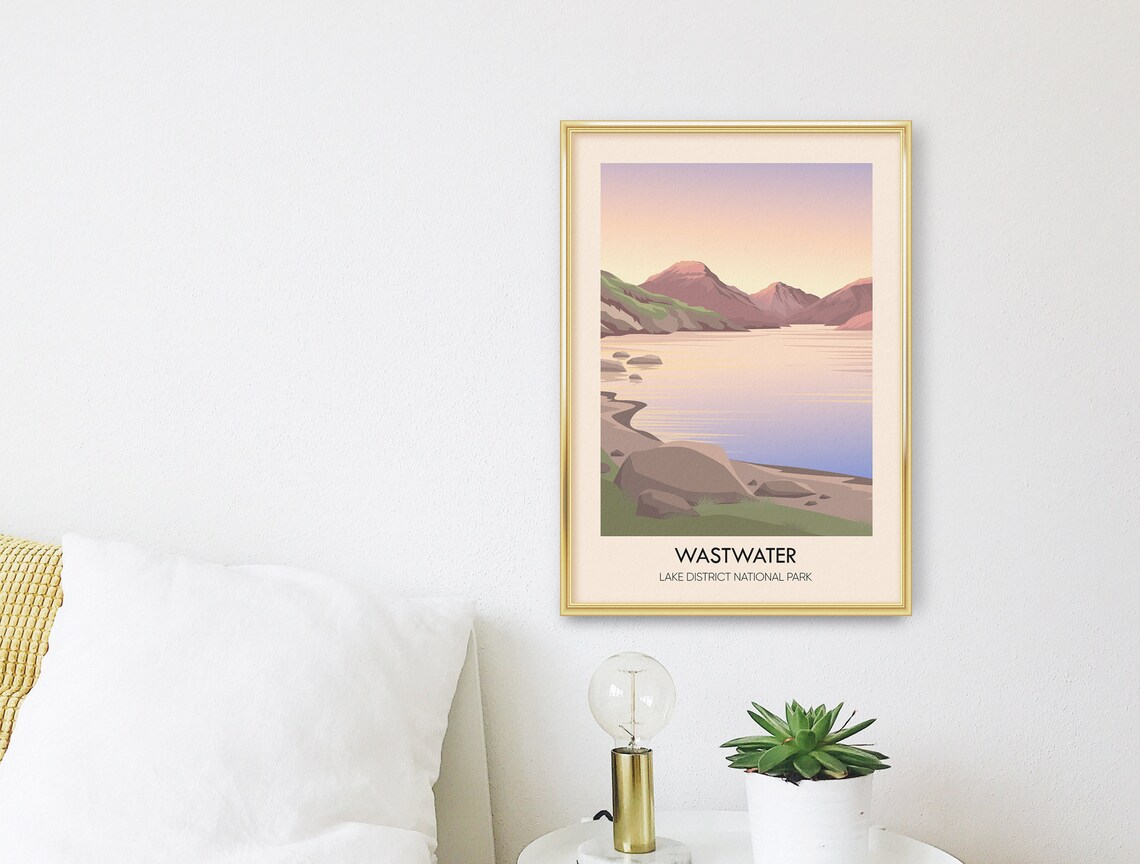 Wastwater Vintage Travel Poster, Lake District - Image 2