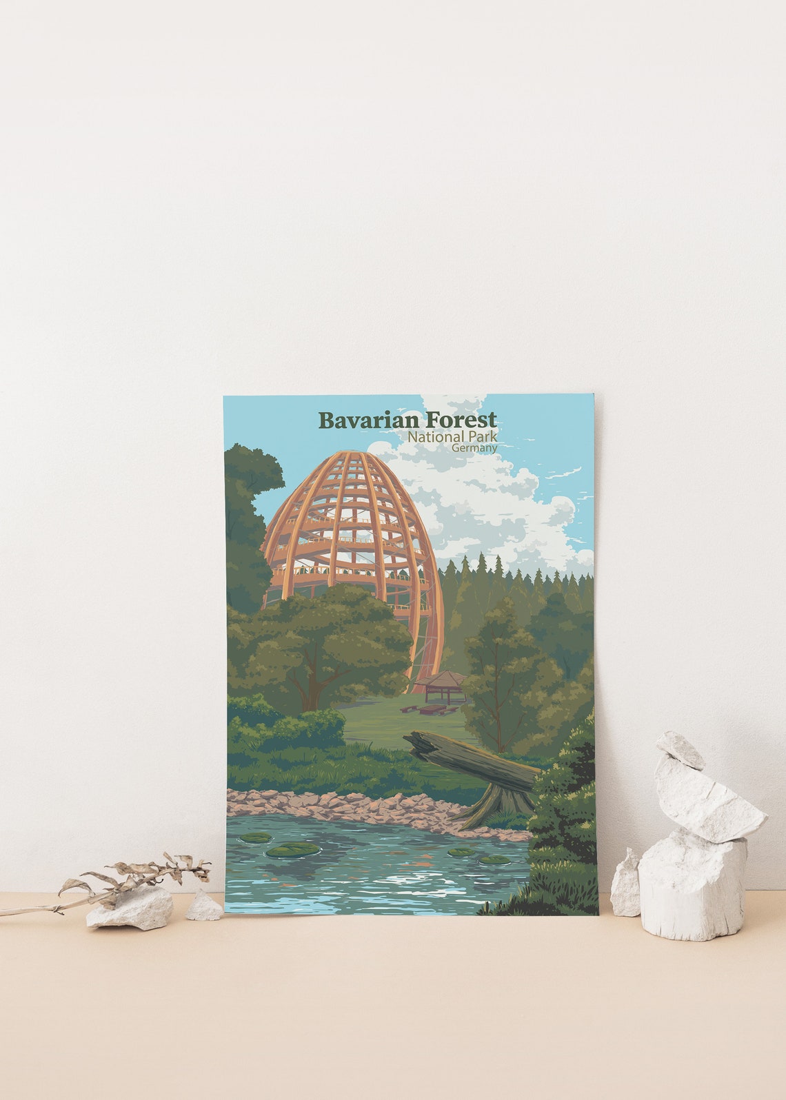 Bavarian Forest National Park Germany Tree Top Walk Travel Poster - Image 4