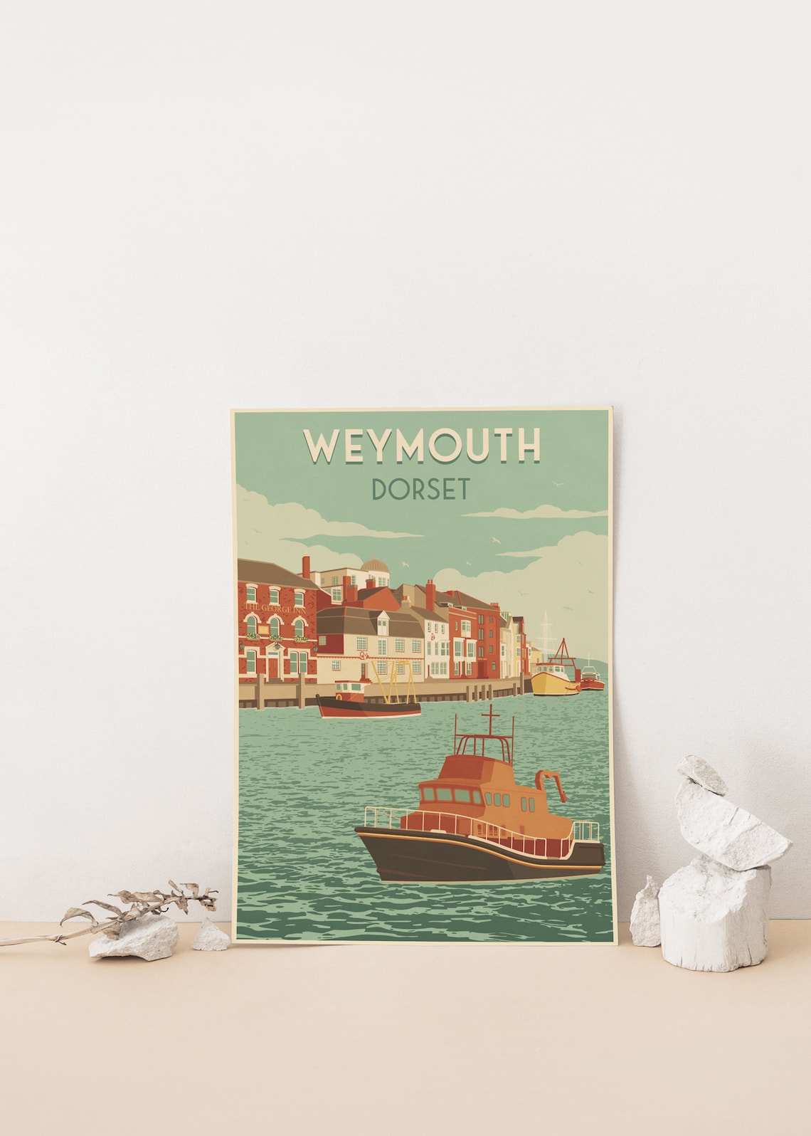 Weymouth Travel Poster, Dorset Seaside Print - Image 4