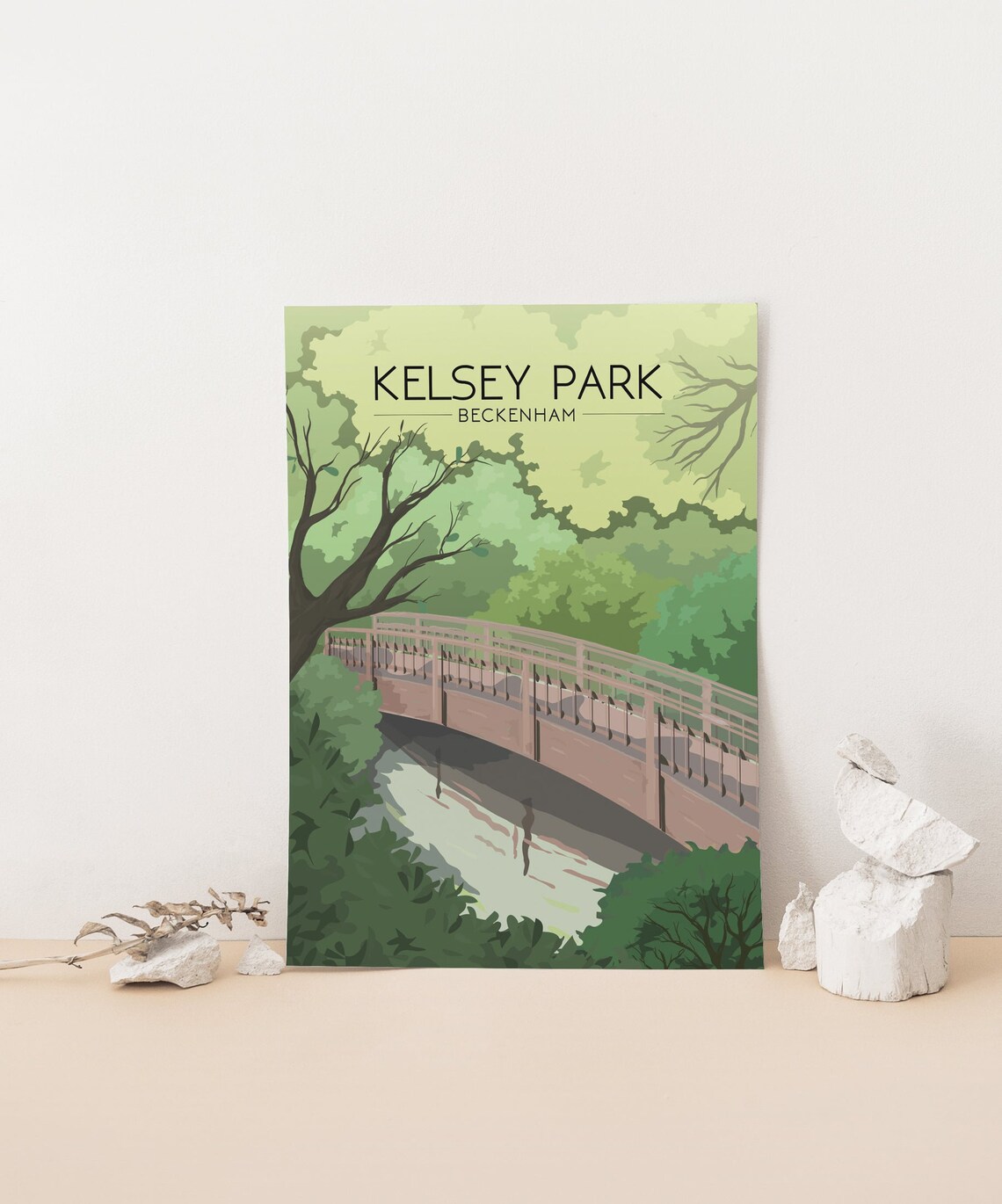 Kelsey Park London Vintage Travel Poster, Beckenham - Image 4