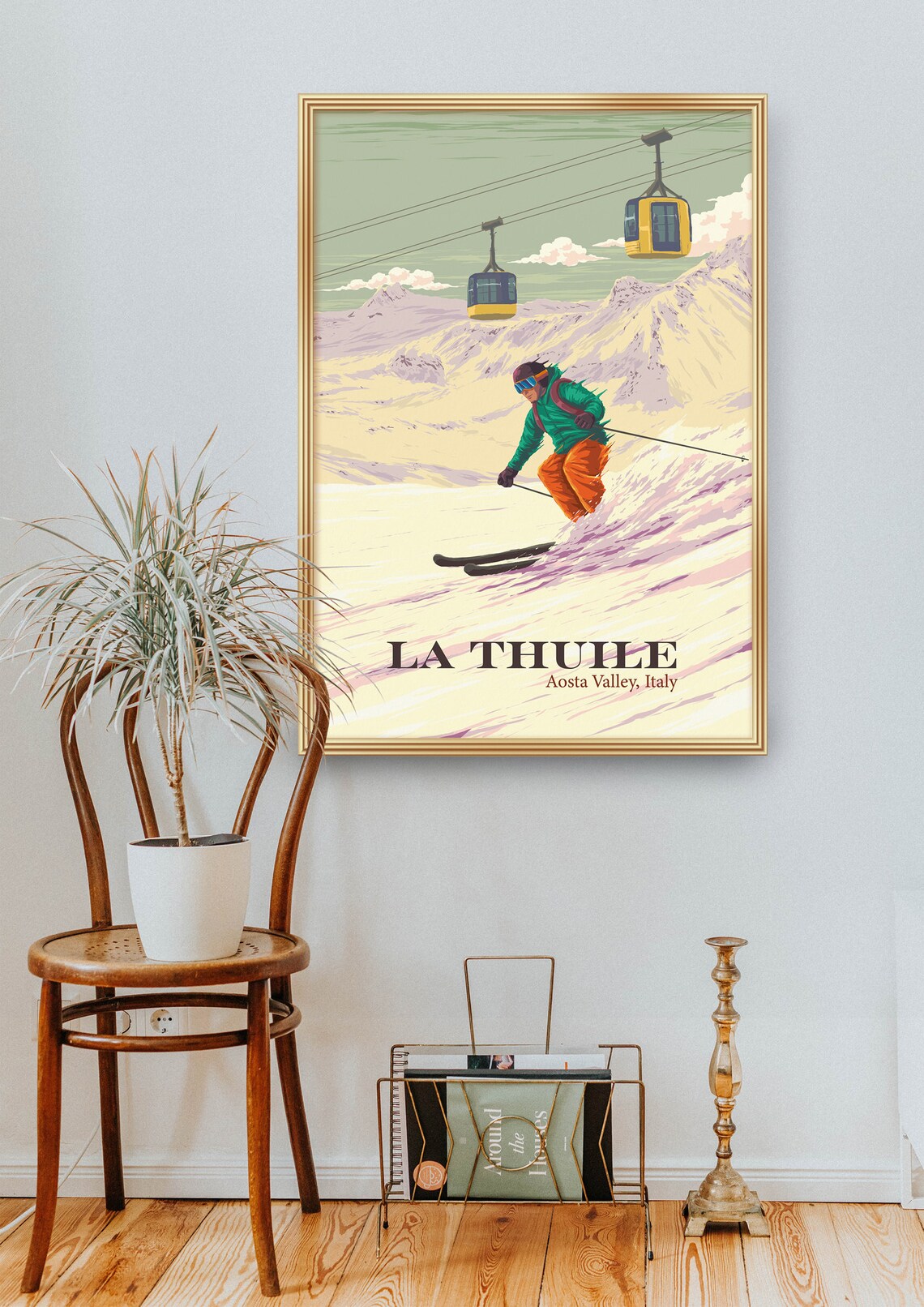 La Thuile Vintage Travel Poster, Aosta Valley - Image 2