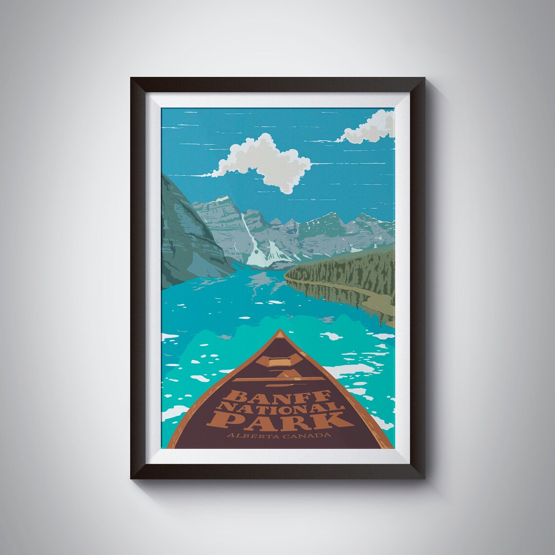 Banff National Park Vintage Travel Poster, Alberta