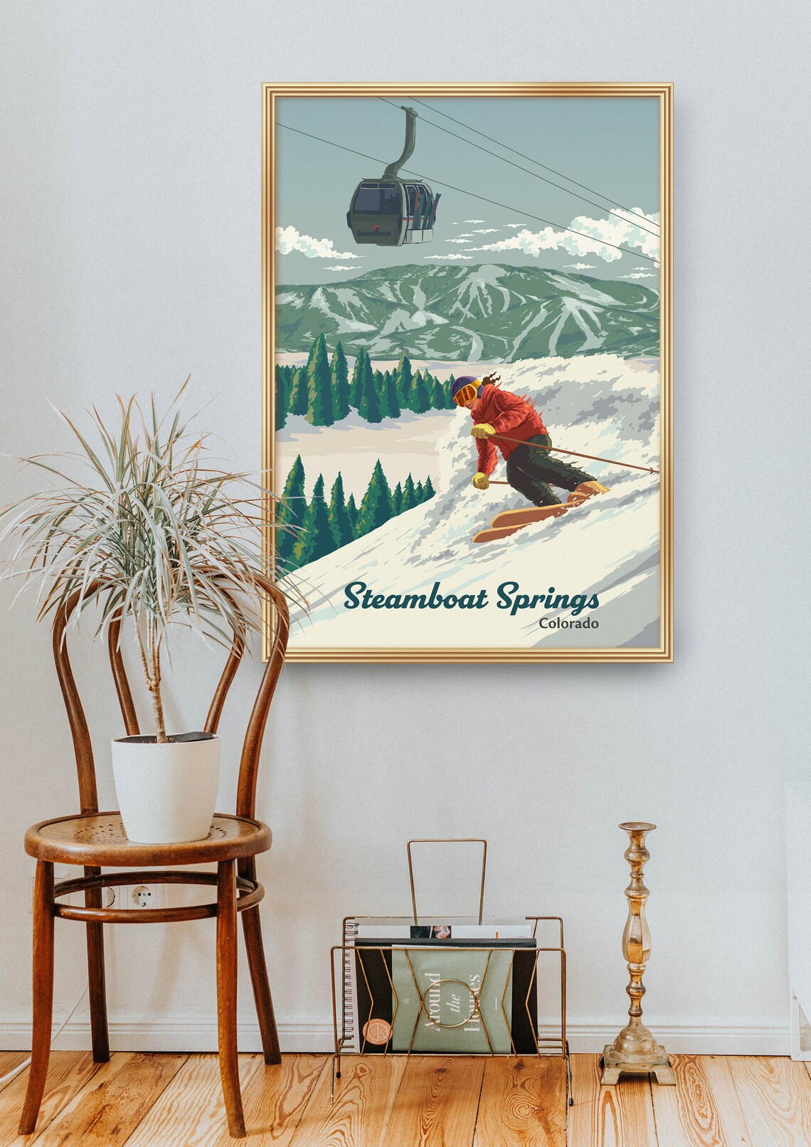 Steamboat Springs Vintage Ski Resort Travel Poster - Image 2
