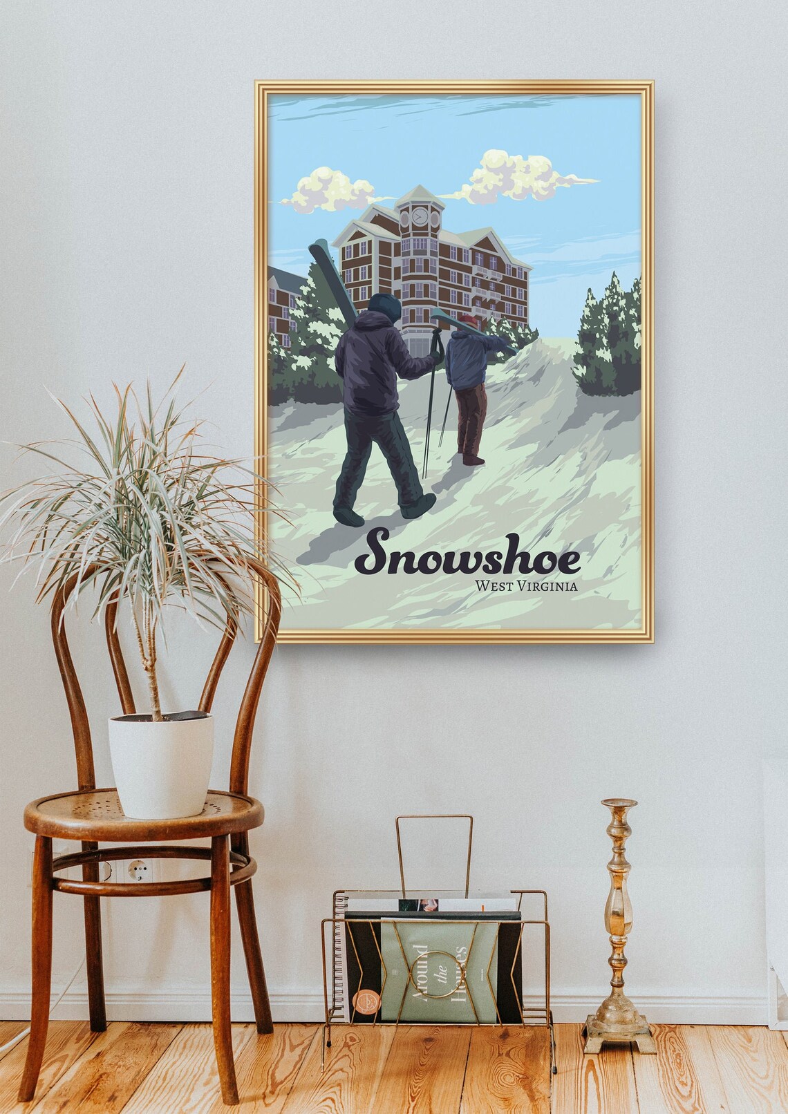 Snowshoe West Virginia Vintage Travel Poster, Ski Area - Image 2