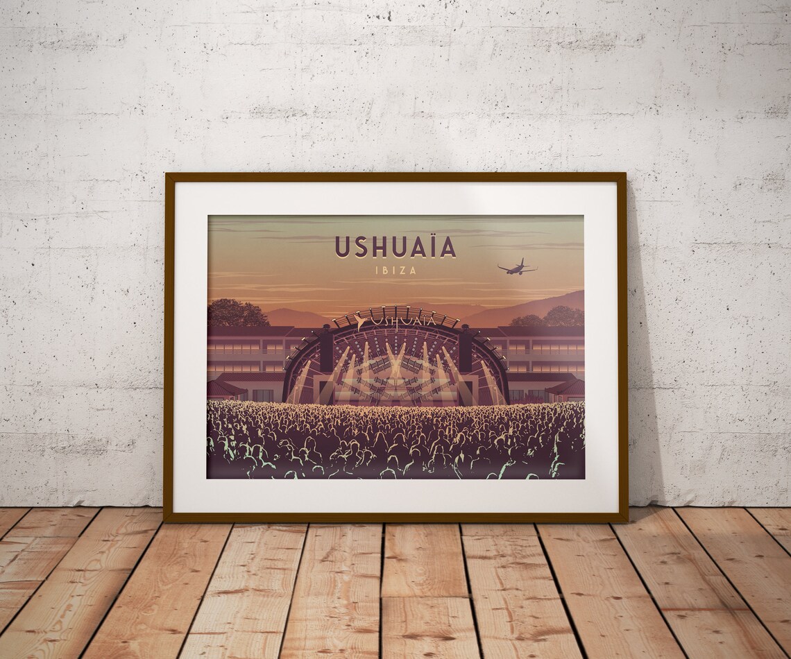 Ushuaia Ibiza Nightclub Vintage Travel Poster - Image 4