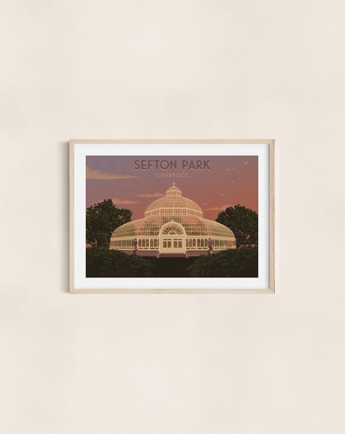 Sefton Park Liverpool Vintage Travel Poster, Art Deco - Image 3