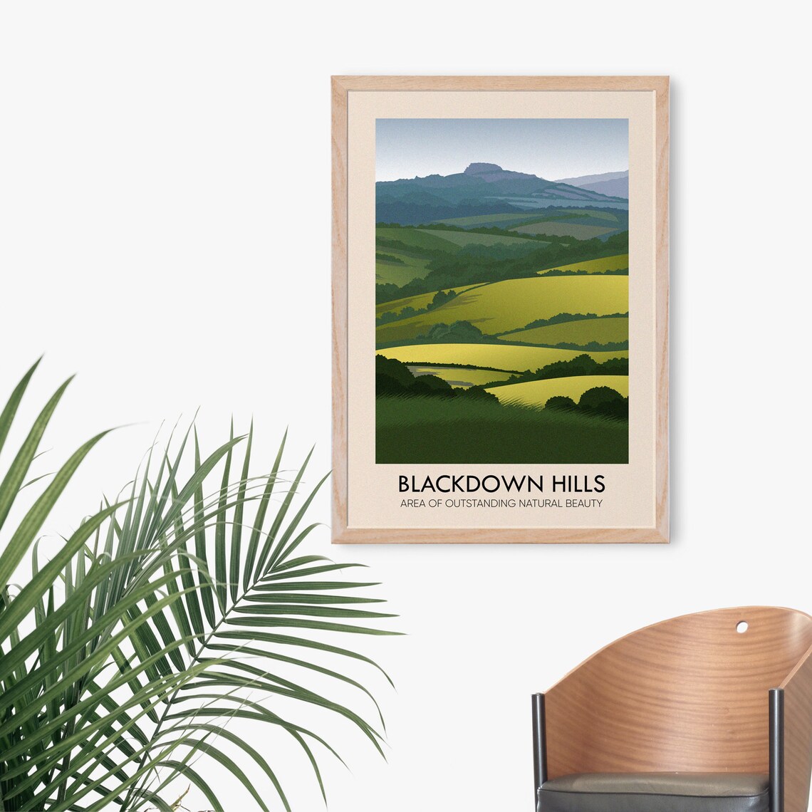 Blackdown Hills AONB Vintage Travel Poster, Somerset Devon - Image 3