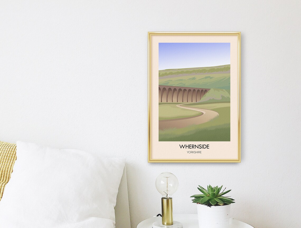 Whernside Yorkshire Ribblehead Viaduct Three Peaks Vintage Travel Poster - Image 2