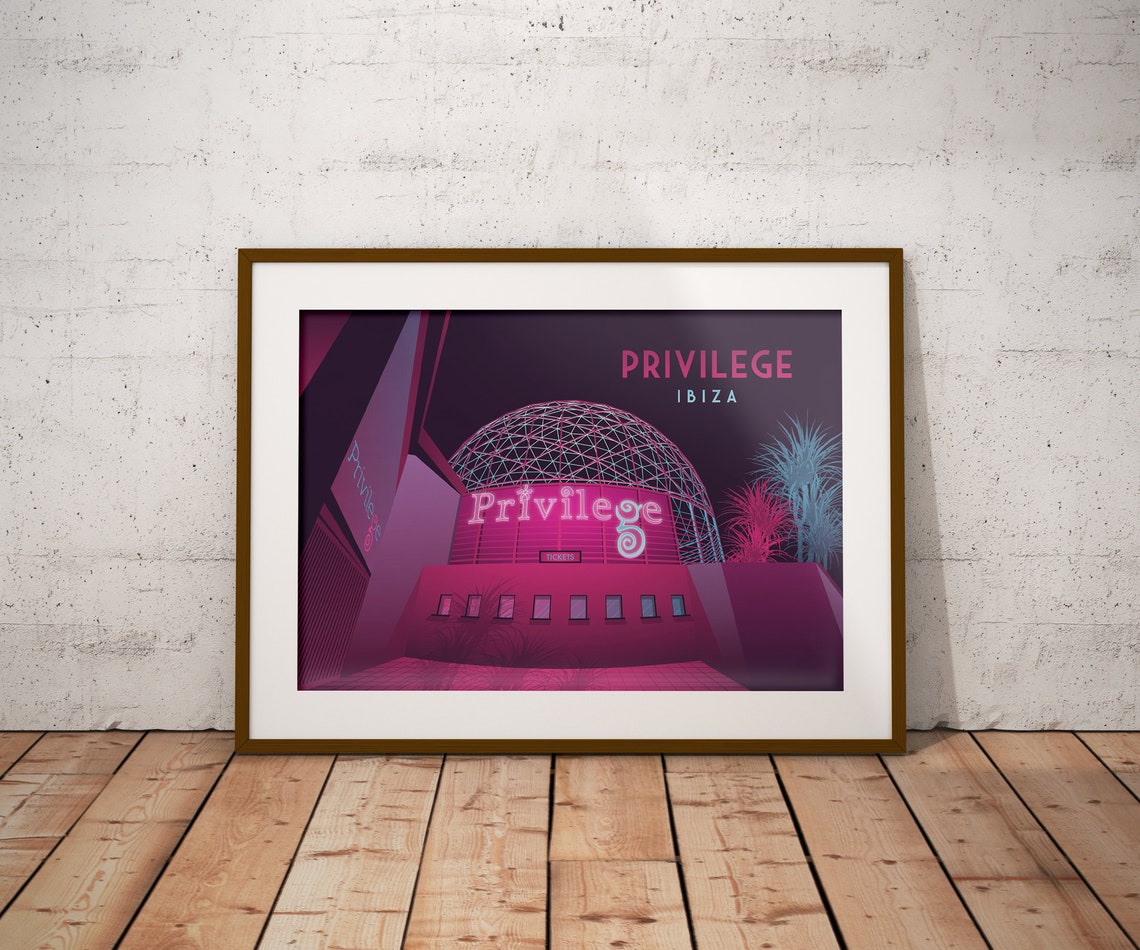 Privilege Ibiza Superclub Dome Neon Nightlife Poster Spain Art - Image 4