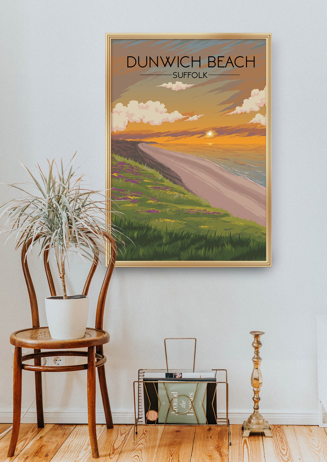 Dunwich Beach Vintage Travel Poster, Suffolk Coast - Image 2