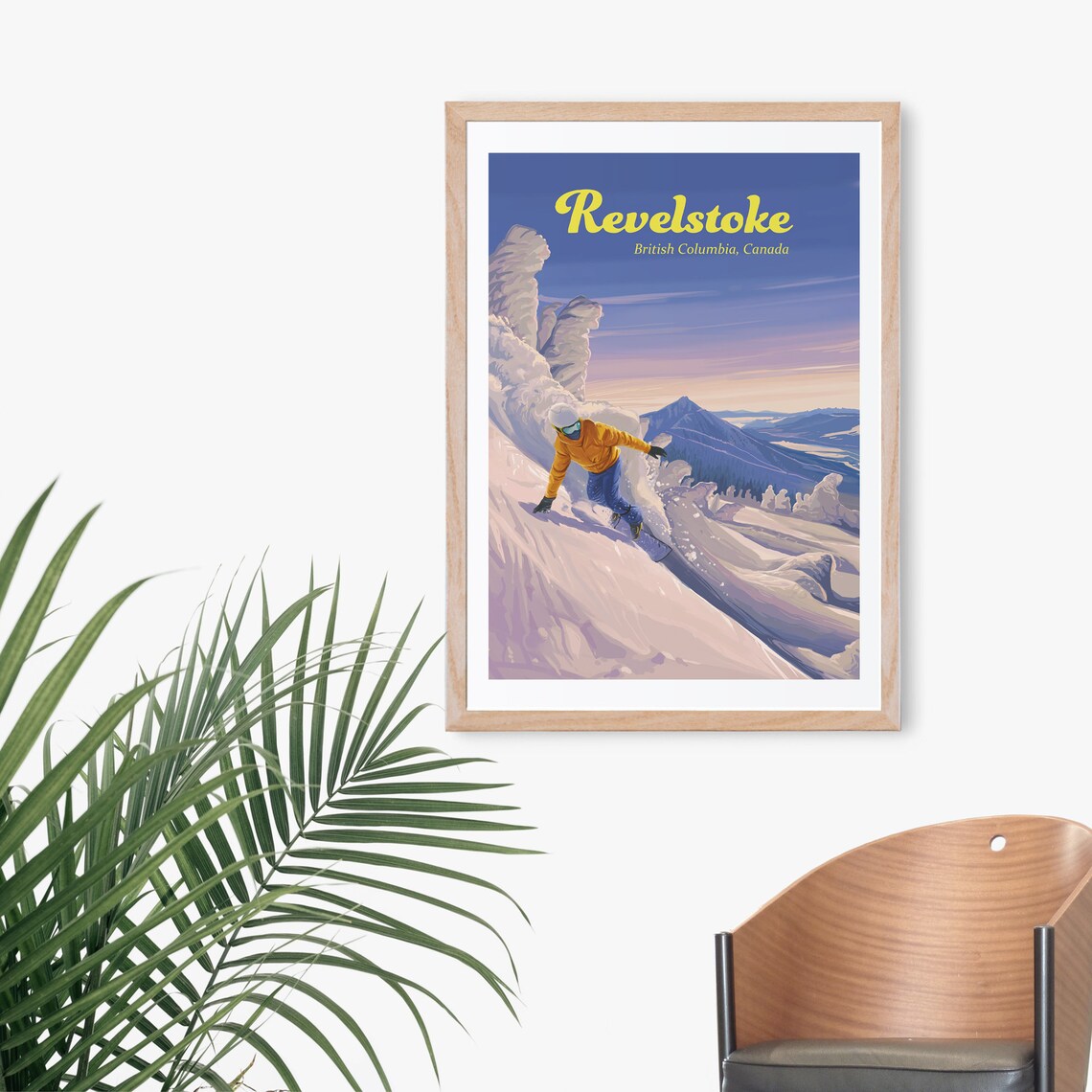 Revelstoke Canada Snowboarding Powder Retro Ski Resort Travel Poster - Image 3
