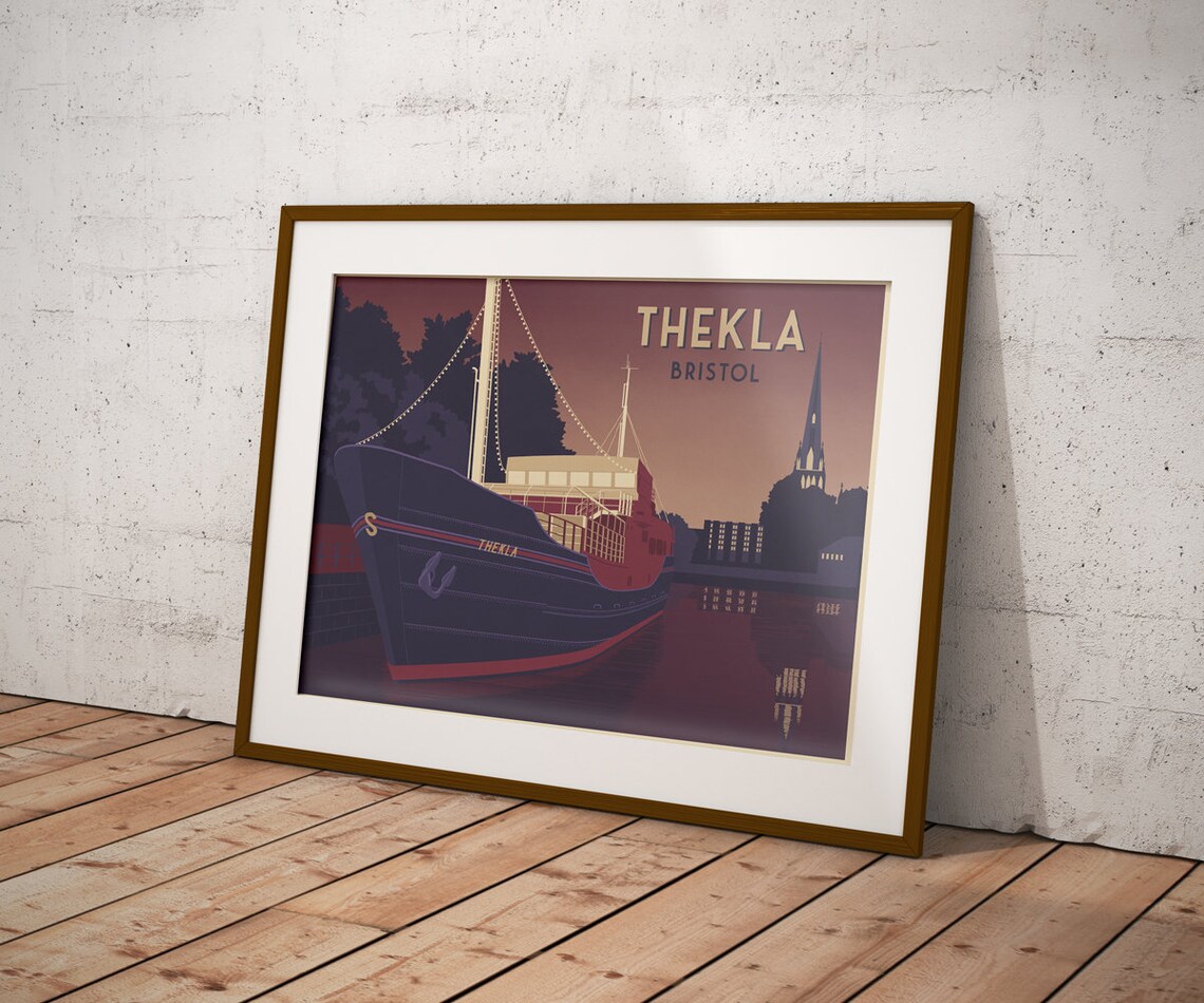 Thekla Bristol Travel Poster, Music Venue Art Print - Image 3