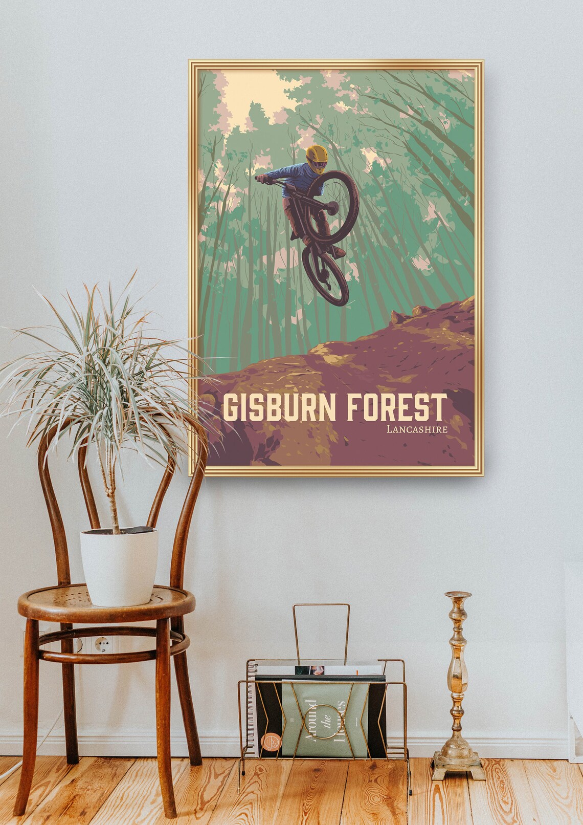 Gisburn Forest Mountain Biking Poster, Lancashire Trails - Image 2