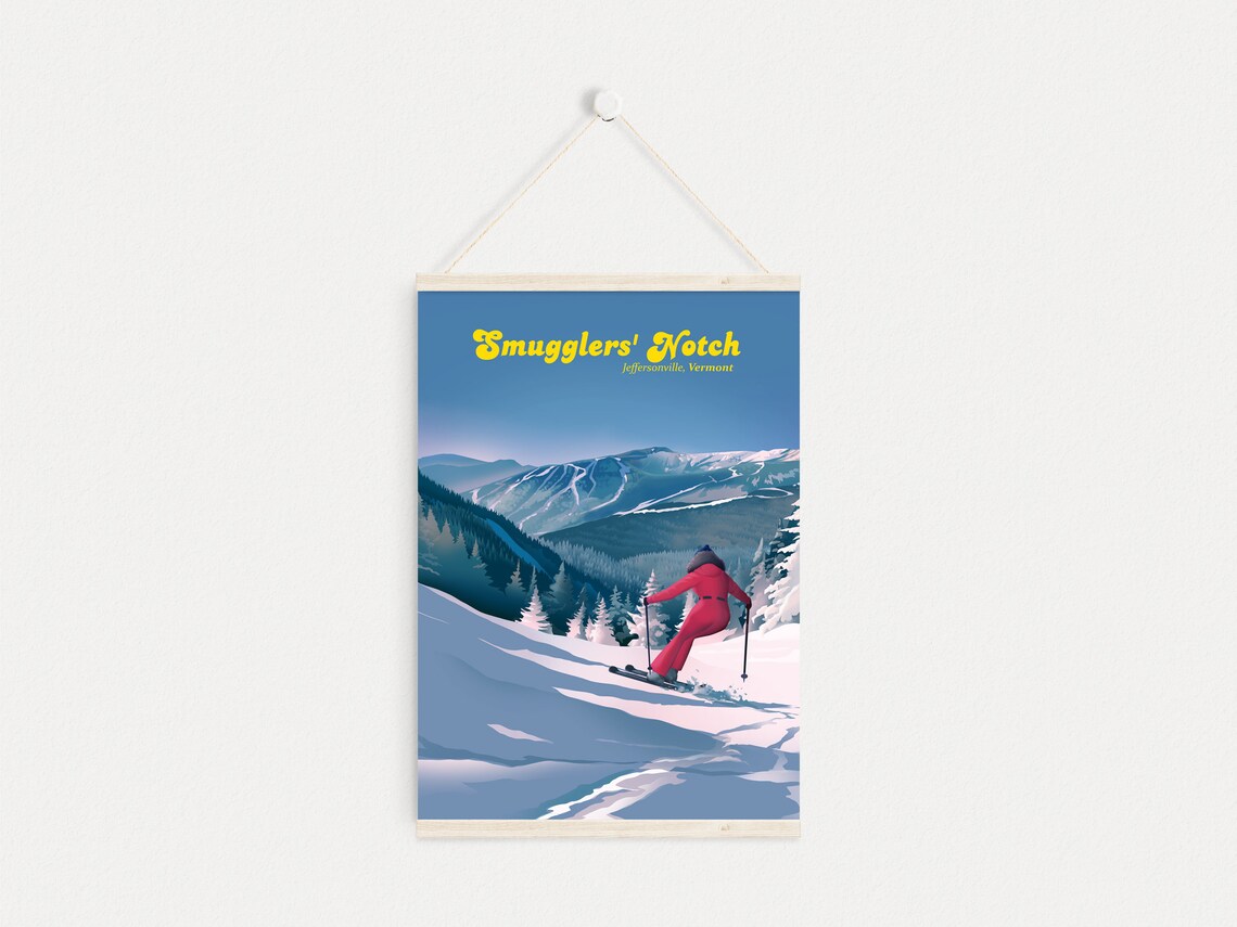 Smugglers Notch Vermont Vintage Travel Poster - Image 4